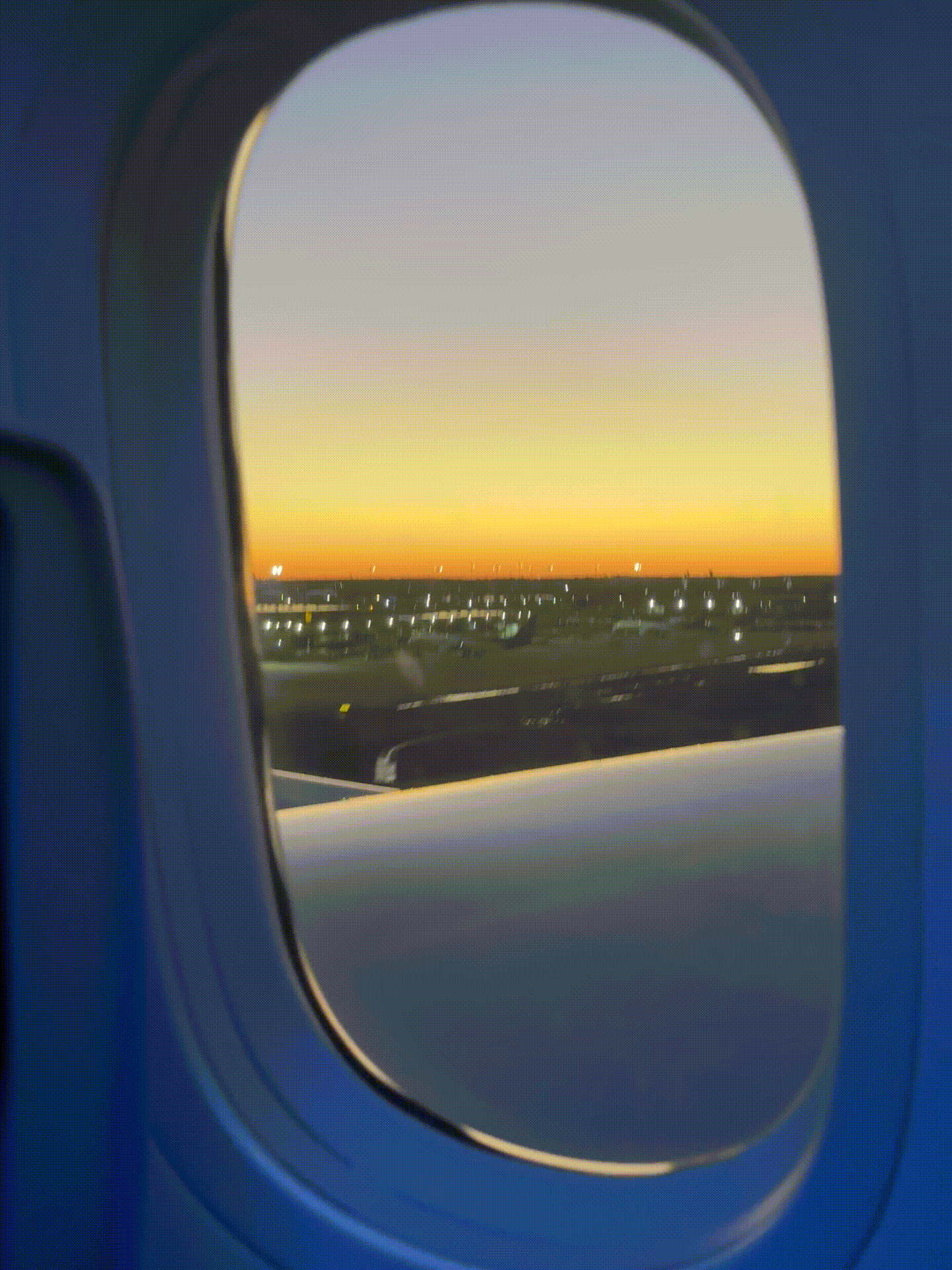 Sunset at the airport